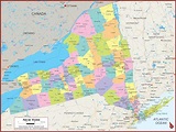 Political Map Of New York – Map Vector