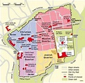 Map of Jerusalem neighborhood: surrounding area and suburbs of Jerusalem