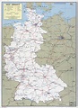 Mapa político y administrativo grande de Alemania Occidental con ...