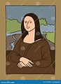 Mona Lisa-Illustration vektor abbildung. Illustration von frau - 71073728