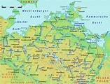 Physical map of Mecklenburg-Vorpommern 2008 - Full size