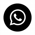 WhatsApp schwarz Logo transparent png 25257597 PNG