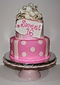 Jacqueline's Sweet Shop: Sweet 16 Birthday Cake and Cupcakes