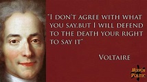 "I don't agree with what you say, but I will defend to the death your ...