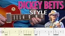 The Dickey Betts Scale - Learn his style - Major Pentatonic Scale ...