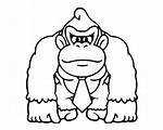 Dibujos de Donkey Kong Divertido para Colorear para Colorear, Pintar e ...