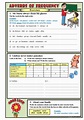 Adverbs of frequency: English ESL worksheets pdf & doc