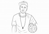 Los Mejores Dibujos de Neymar para Colorear ☀️