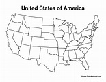 United States Blank Map Worksheet by Teach Simple