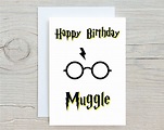 Harry Potter Birthday Card, Printable Birthday Card, Birthday Card For ...