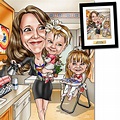 Mother's and Father's Day Caricatures - Examples