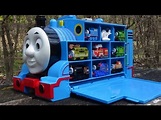 Big Thomas station & 9 Trains ☆ Thomas & Friends hide and seek in park ...