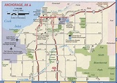 Anchorage AK roads map, free printable map highway Anchorage ...