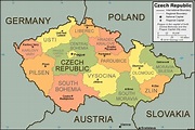 Mappa di praga e nei paesi limitrofi - Praga, paese, mappa (Boemia ...