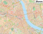 Große detaillierte stadtplan von Bonn