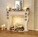 love!!! Decorate all year... Faux Fireplace Mantels, Modern Fireplace ...