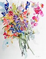 Karin Johannesson - Spring Bouquet IX | Abstract flower art, Painting ...