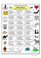 Animal Riddles 2 (Medium) worksheet - Free ESL printable worksheets ...