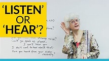 Basic English Lesson: LISTEN or HEAR? - YouTube
