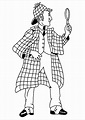 Disegni da colorare: Sherlock Holmes stampabile, gratuito, per bambini ...
