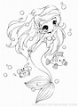 Pin by Norma Paladino on digi stamps | Chibi coloring pages, Mermaid ...