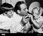 Melvyn Douglas, center, with his children, Peter Douglas, left, and ...