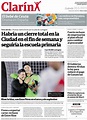 Tapa del Diario Clarin del día 20/05/2021