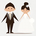 Es de novios, ilustración coupe recién casada, png | PNGEgg