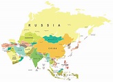 Asia Map With Countries Only - United States Map