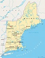 New England Region of the United States of America, Political Map Stock ...