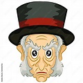 Ebenezer Scrooge a christmas carol character Stock-Vektorgrafik | Adobe ...