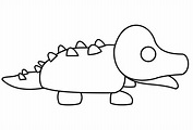 A limited ultra-rare pet Crocodile in Adopt Me Coloring Page - Free ...