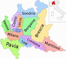 Province e Città metropolitana della Lombardia | Mappa dell'italia ...
