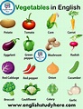 Vegetables Names in English - English Study Here