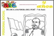 Dia De La Bandera Del Peru Para Niños : Dibujo De La Bandera Peruana ...