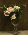 Reproduções De Pinturas Rosas, 1888 por Henri Fantin Latour (1836-1904 ...