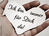 "Papierherz mit Text - Ich bin immer für Dich da! " Stockfotos und ...