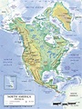 North America Physical Map, North America Physical Features Map