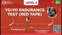 YOYO TESTE - ENDURANCE NÍVEL 02 (20m) - Yo Yo endurance test red tape ...
