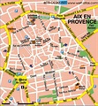 Map of Aix en Provence (City in France) | Welt-Atlas.de