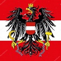 Austria coat of arm and flag — Stock Vector © frizio #90350064