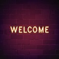 Welcome in neon sign vector - Download Free Vectors, Clipart Graphics ...