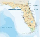 ⊛ Mapa de Florida 🥇 Político | Con Nombres Imágenes HD | 2022