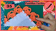 🧶🥢ORILLA TEJIDA FACIL PRINCIPIANTES 😍 | UNA VUELTA PARA MANTEL O ...