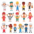 Kids And Professions Icons Set 476475 Vector Art at Vecteezy