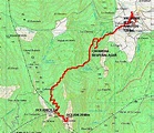 Mapa de senderismo, ruta Valverde de los Arroyos al Ocejon ( Chorreras ...
