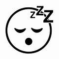 a black and white image of a sleeping face with the word sleep on it's ...