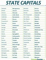 Printable List Of States And Capitals Web The United States And ...