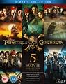 Amazon.com: Pirates of the Caribbean 1-5 (Blu-ray) [2017] [Region Free ...