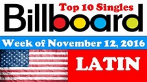 Billboard Latin Charts | November 12, 2016 | ChartExpress - YouTube